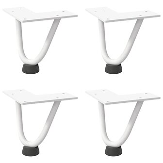 Tafelpoten voor Salontafel 4 st 10 cm massief staal wit 2