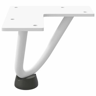 Tafelpoten voor Salontafel 4 st 10 cm massief staal wit 6