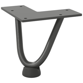 Tafelpoten voor Salontafel 4 st 10 cm massief staal antracietkleurig 4