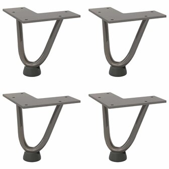 Tafelpoten voor Salontafel 4 st 10 cm massief staal naturel 2