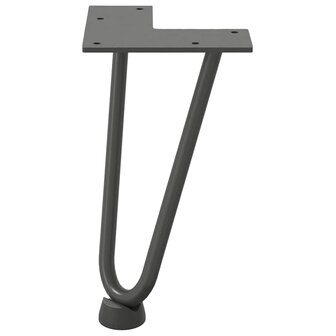 Tafelpoten voor Salontafel 4 st 20 cm massief staal antracietkleurig 5