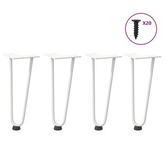 Tafelpoten voor Salontafel 4 st 30 cm massief staal wit 1