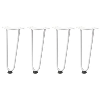 Tafelpoten voor Salontafel 4 st 30 cm massief staal wit 2
