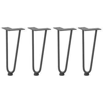 Tafelpoten voor Salontafel 4 st 30 cm massief staal antracietkleurig 2
