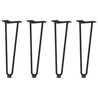 Tafelpoten voor Salontafel 4 st 42 cm massief staal zwart 2