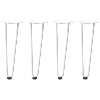 Tafelpoten voor Salontafel 4 st 42 cm massief staal wit 2