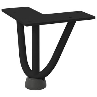 Tafelpoten voor Salontafel 4 st 10 cm massief staal zwart 4