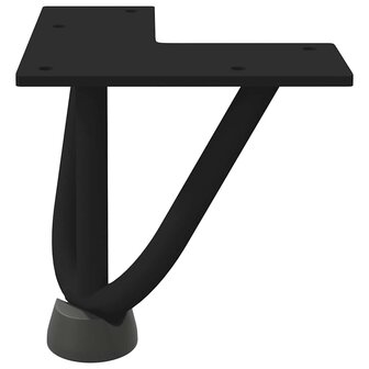 Tafelpoten voor Salontafel 4 st 10 cm massief staal zwart 5