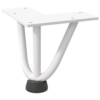 Tafelpoten voor Salontafel 4 st 10 cm massief staal wit 4
