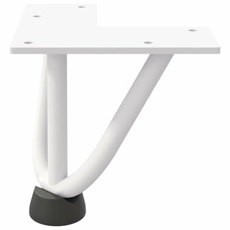 Tafelpoten voor Salontafel 4 st 10 cm massief staal wit 5