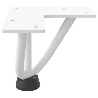 Tafelpoten voor Salontafel 4 st 10 cm massief staal wit 6