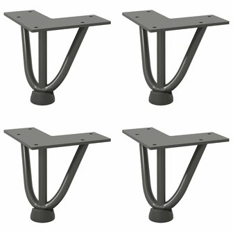 Tafelpoten voor Salontafel 4 st 10 cm massief staal antracietkleurig 2
