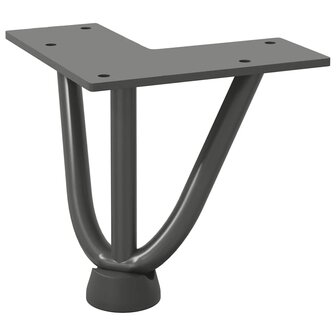 Tafelpoten voor Salontafel 4 st 10 cm massief staal antracietkleurig 4