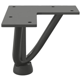 Tafelpoten voor Salontafel 4 st 10 cm massief staal antracietkleurig 6