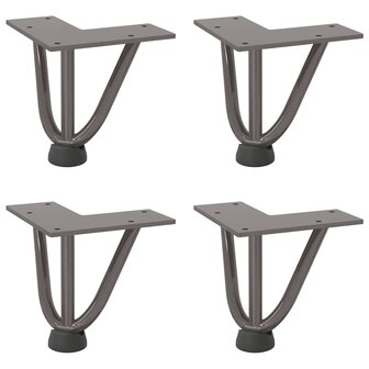 Tafelpoten voor Salontafel 4 st 10 cm massief staal naturel 2
