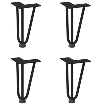 Tafelpoten voor Salontafel 4 st 20 cm massief staal zwart 2