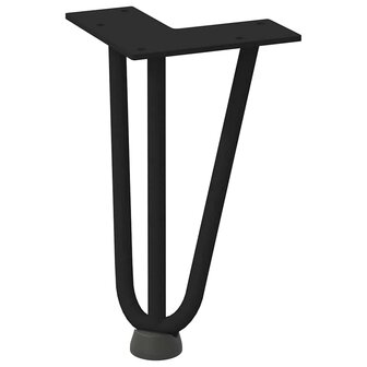 Tafelpoten voor Salontafel 4 st 20 cm massief staal zwart 4
