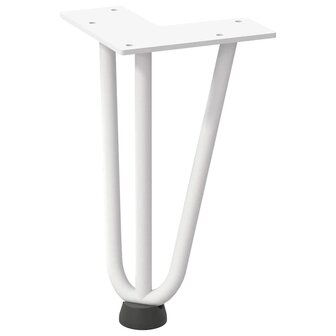 Tafelpoten voor Salontafel 4 st 20 cm massief staal wit 4