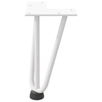 Tafelpoten voor Salontafel 4 st 20 cm massief staal wit 5