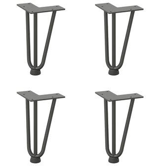 Tafelpoten voor Salontafel 4 st 20 cm massief staal antracietkleurig 2
