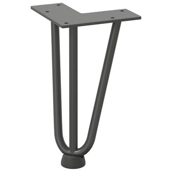 Tafelpoten voor Salontafel 4 st 20 cm massief staal antracietkleurig 4