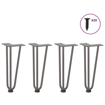 Tafelpoten voor Salontafel 4 st 30 cm massief staal naturel 1