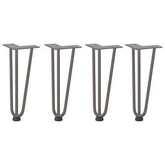 Tafelpoten voor Salontafel 4 st 30 cm massief staal naturel 2