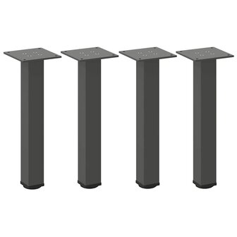 Salontafelpoten 4 st 30-32 cm staal antraciet 2