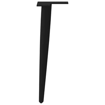 Salontafelpoten conische vorm 4 st 30-31 cm staal zwart 6