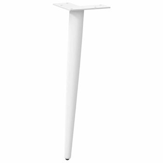 Salontafelpoten conische vorm 4 st 30-31 cm staal wit 4