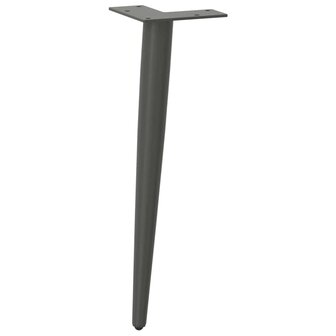 Salontafelpoten conische vorm 4 st 42-43 cm staal antraciet 4