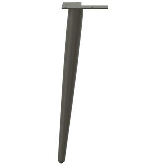 Salontafelpoten conische vorm 4 st 42-43 cm staal antraciet 5