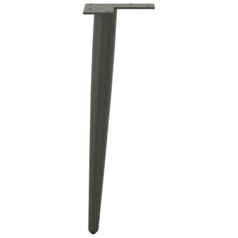 Salontafelpoten conische vorm 4 st 42-43 cm staal antraciet 6