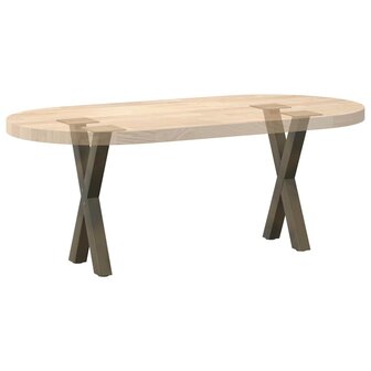 Salontafelpoten 2 st X-vormig 28x(42-43) cm staal naturel 8