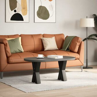 Salontafelpoten 2 st X-vormig 38x(42-43) cm staal zwart 2