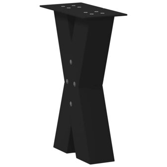 Salontafelpoten 2 st X-vormig 38x(42-43) cm staal zwart 4