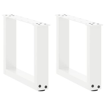 Salontafelpoten 2 st U-vormig 40x(30-31) cm staal wit 1