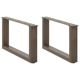 Salontafelpoten 2 st U-vormig 70x(30-31) cm staal naturel 1