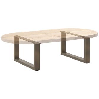 Salontafelpoten 2 st U-vormig 70x(30-31) cm staal naturel 8