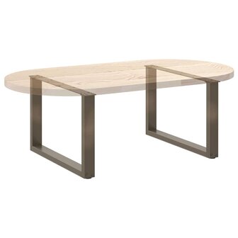 Salontafelpoten 2 st U-vormig 70x(42-43) cm staal naturel 8