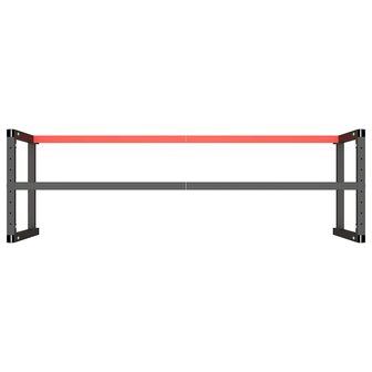 Werkbankframe 180x57x79 cm metaal matzwart en matrood 6