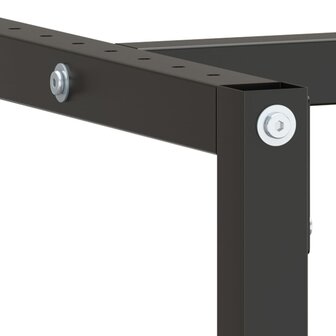 Werkbankframe 220x57x79 cm metaal matzwart en matrood 7