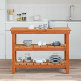 Werkbank Wasbruin 110,5 x 50 x 80 cm Massief grenenhout 1
