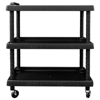 Gereedschapswagen 3-laags 75x37,5x92 cm polypropeen zwart 3