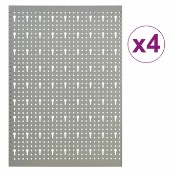 Gaatjespanelen wandgemonteerd 4 st 40x58 cm staal 3