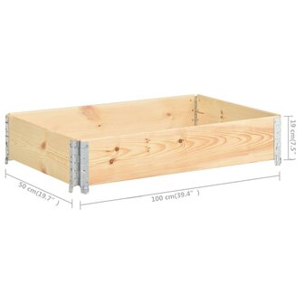 Palletopzetrand 50x100 cm massief grenenhout 7