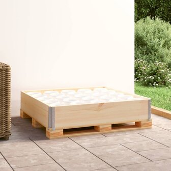 Palletopzetrand 100x100 cm massief grenenhout 1