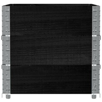 Palletopzetranden 3 st 80x60 cm massief grenenhout zwart 4
