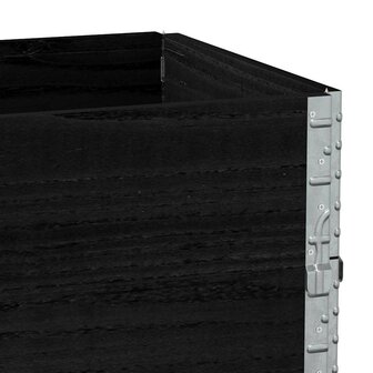 Palletopzetranden 3 st 100x50 cm massief grenenhout zwart 7