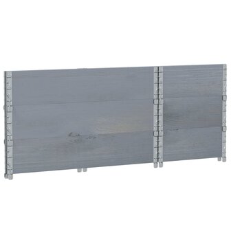 Palletopzetranden 3 st 100x50 cm massief grenenhout grijs 6